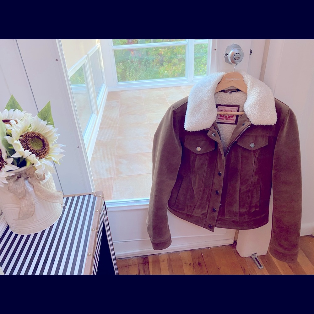 Levi’s Sherpa Suede Trucker Jacket